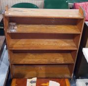 Early 20th century four-tier peg joined oak open b