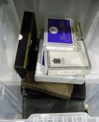 Box of assorted plated ware to include canteens of