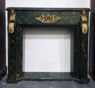 marble fireplace in the Empire style, having