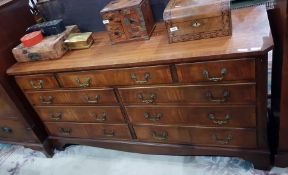 Early 20th century mahogany veneered and cross-ban