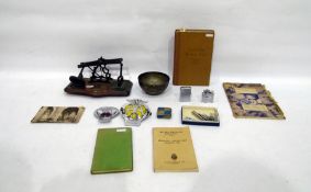 Small set of scales, a cigarette lighter marked 'G