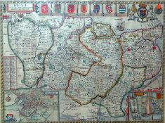 Map Kent with her Cities and Earles described and