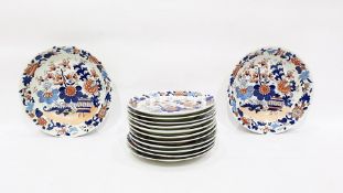 Quantity of 19th century 'Imari' pattern pottery p