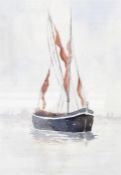 M Nadin Watercolour drawing  Sailing boat, 29cm x 20cm  Owen C Benson  Oil on board 