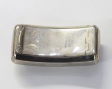 Plain George III concave snuff box with gilt interior, Birmingham 1790, John Shaw