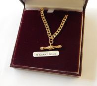 9ct gold fob watch chain, 9g