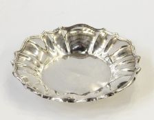 Victorian silver circular dish of lobed form with serpentine reeded border, Birmingham 1836, 5oz