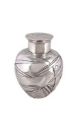 A Chinese export silver ovoid tea caddy and cover by Luen Wo (LW, chop mark, LW), Shanghai, the