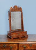 A George II walnut dressing mirror