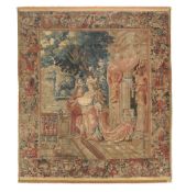 A Franco-Flemish tapestry depicting a marriage scene