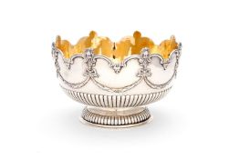 A Victorian silver Monteith or punch bowl by Garrard & Co.