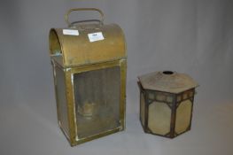 Brass Oil Lamp and Hall Lamp Shade