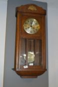 Oak Cased Pendulum Wall Clock