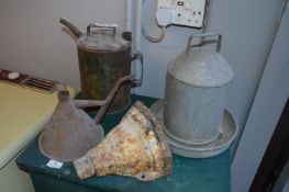 BP Lamp Oil Can, Bird Drinker and Hopper