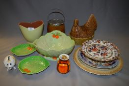 Carlton Ware Fruit Bowl, Dishes Poole, Vase, Biscu