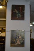 Pair of Oil Paintings on Canvas 