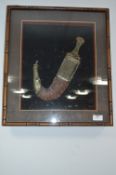 Framed Wall Mounted Kukri Knife