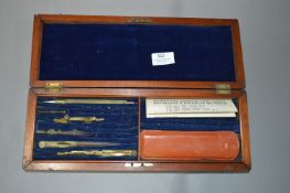 Mahogany Cased Raphoplex Drawing Instruments