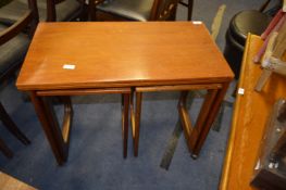 Teak Fold Over Top Nest of Tables