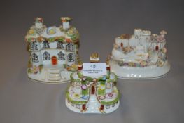 Two Staffordshire Pastille Burners Cottages and Co