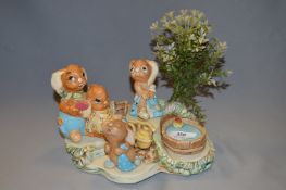 Pendelfin Model Stand and Four Figures