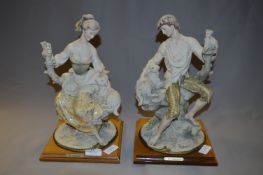 Pair of G.Armani Pottery Figurines 