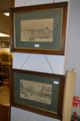 Pair of Oak Framed Engravings 