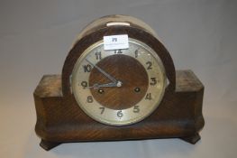Oak Cased Mantel Clock