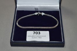 18cT White Gold Tennis Bracelet Set with 2cT Diamo
