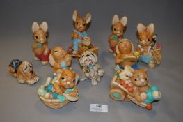 Ten Pendelfin Figurines