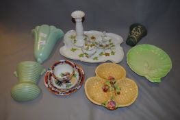 Pottery Wall Pockets, Carlton Ware Dish, Shawter a