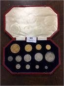 Cased British Specimen Coin Set 1902 Including App