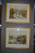 Pair of Gilt Framed Watercolours 