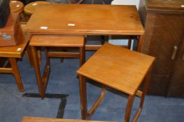 Teak Fold Over Top Nest of Tables