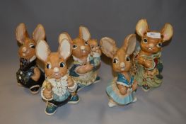 Five Large Pendelfin Figurines