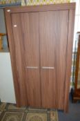 Walnut Effect Double Door Wardrobe