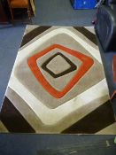 Light Brown &Red Patterned Rug 160x230cm