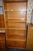Teak Shelved Wall Unit