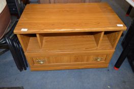 Teak Effect TV Hi Fi Unit