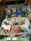 Box of Christmas Decorations