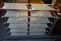 Six Height Tubular Plastic Shelf Unit