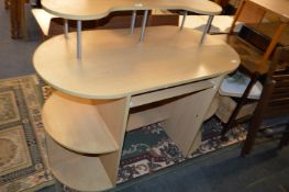 Beech Effect Computer Desk