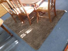 Brown Wool Pile Rug 162x230cm