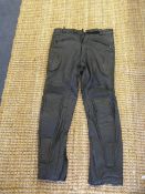 Pair of Black Leather Motorcycle Trousers 34