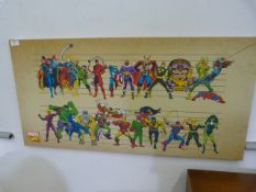 Marvel Comics Coloured Print 