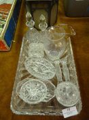 Glass Dressing Table Set, Decorative Painted Potte