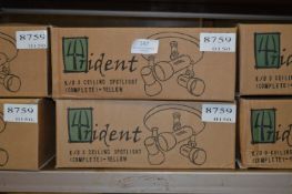 *Two Trident Three Head Ceiling Spot Lamps
