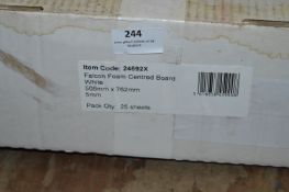 *Pack Containing 25 Sheets Falcon Foam Centered Bo