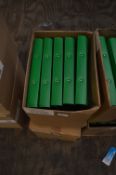 *Box Containing 10 Recycled Ring Binders (Green)