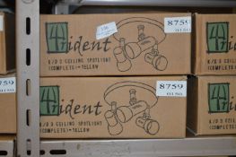 *Two Trident Three Head Ceiling Spot Lamps